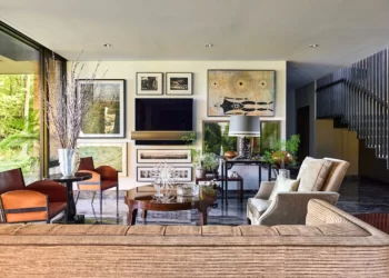 طراحی داخلی خانه ای در مینسوتا با تلفیق آثار هنری