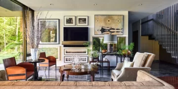 طراحی داخلی خانه ای در مینسوتا با تلفیق آثار هنری