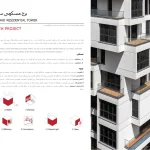 رتبه سوم مشترک در بخش معماری آپارتمانها: بهنام میرانیان/ برج مسکونی سعادت آباد