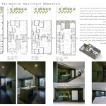 رتبه سوم مشترک در بخش معماری آپارتمانها: محمد ابراهیم زاده / ساختمان میان – مشهد