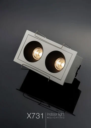 چراغ توکار مستطیل X731 از شرکت ستاره شمال